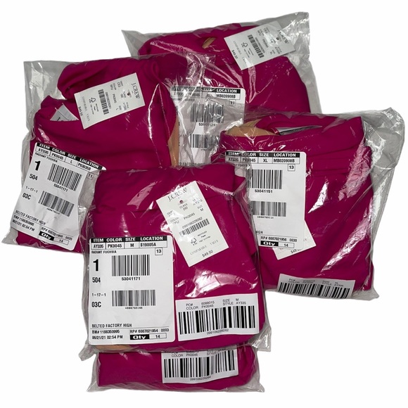 J.CREW High-Waisted Bikini Bottom Belt Fuchsia - Picture 5 of 8